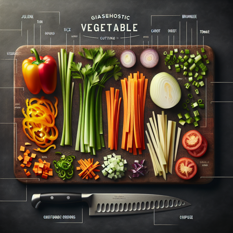 medidas cortes de verduras gastronomia