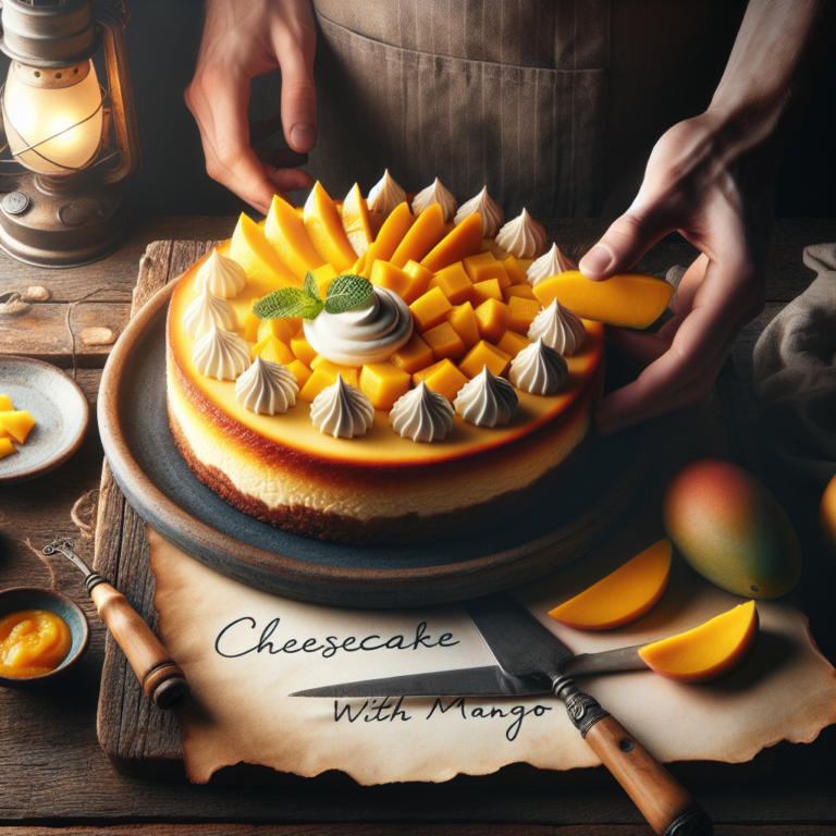 pay de queso con mango