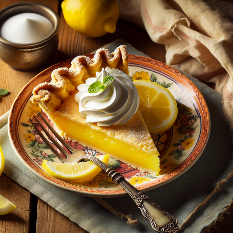rebanada de pay de limon
