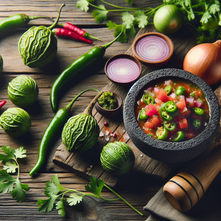Deliciosa Salsa con Chile Serrano y Tomatillo: Receta F&aacute;cil y R&aacute;pida