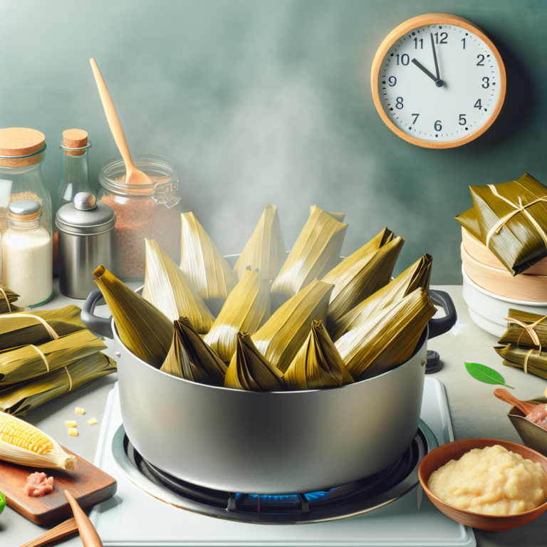 tiempo de coccion de tamales de hoja de platano