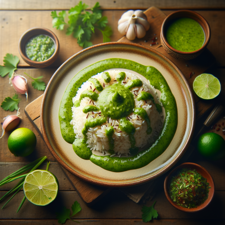 arroz en salsa verde