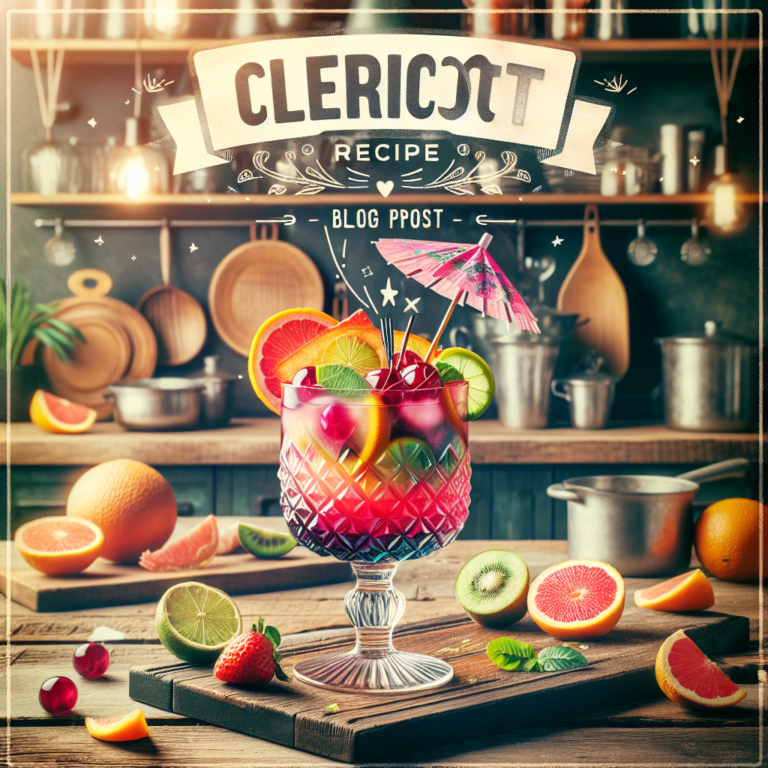Delicioso Clericot: Aprende a Prepararlo y Descubre su Precio en el Mercado