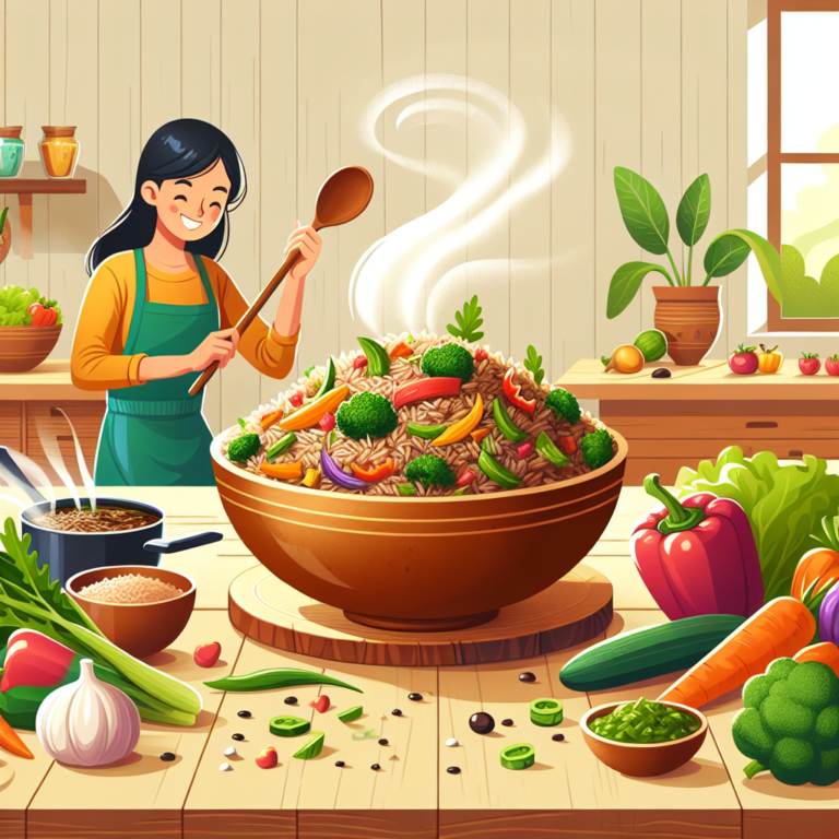 cocinar arroz integral con verduras