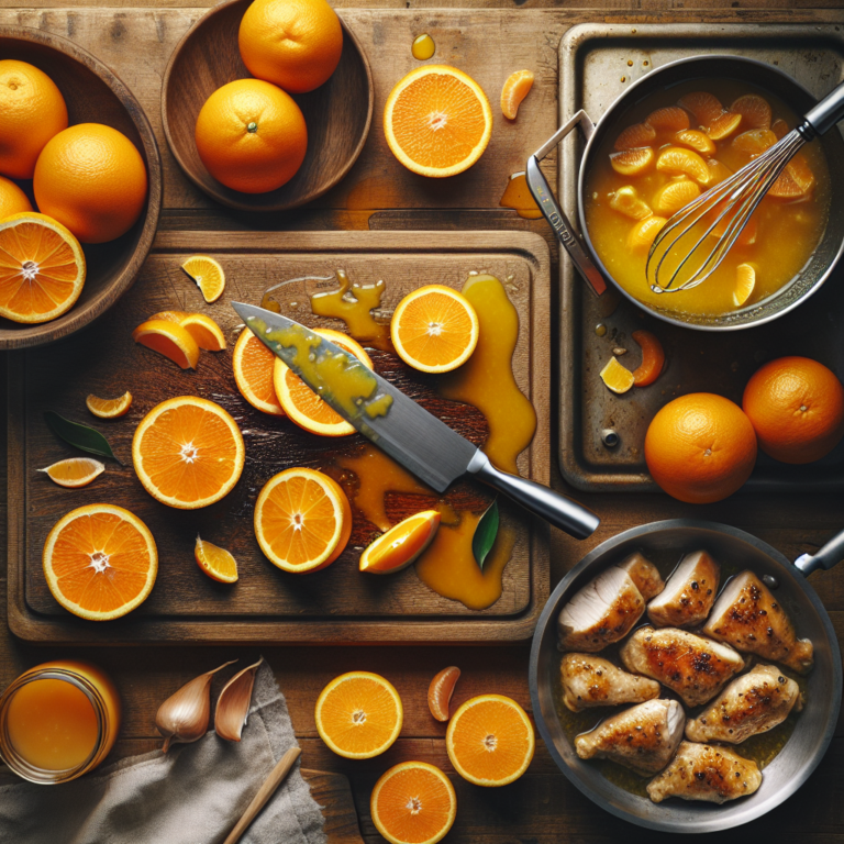 como hacer salsa de pollo a la naranja
