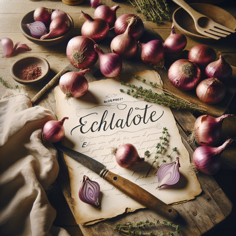 Claro, aquí tienes un título SEO optimizado: Deliciosa Receta de Echalote: Aprende a Cocinar con este Versátil Ingrediente Este título incluye la palabra clave “echalote” y sugiere que la receta es deliciosa y fácil de seguir, lo que puede atraer la atención de los usuarios interesados en cocinar con este ingrediente