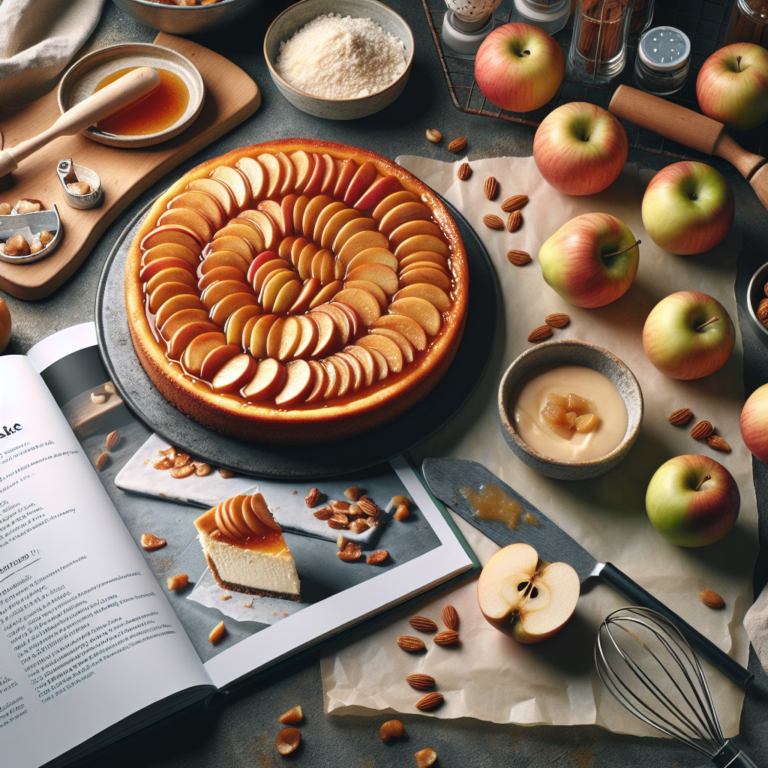 pay de queso con manzana