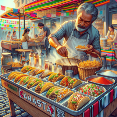 puesto de tacos de canasta