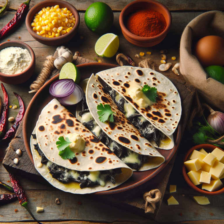 quesadillas de huitlacoche receta