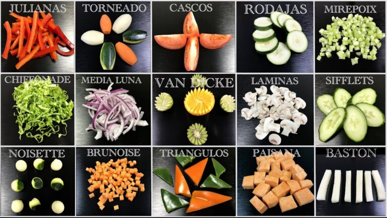 Guía Completa de Tipos de Cortes para Frutas y Verduras: Mejora Tus